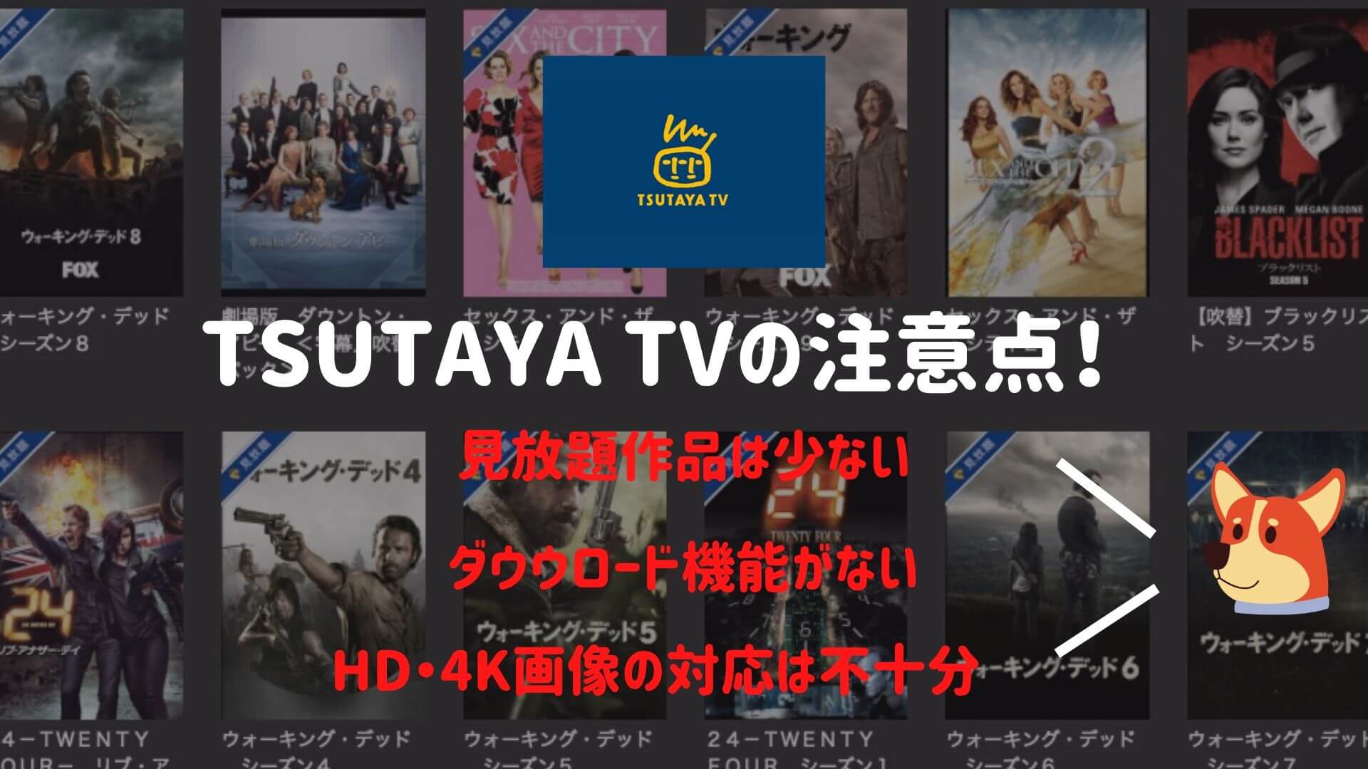 TSUTAYA TVを利用するのに注意点３つを解説している